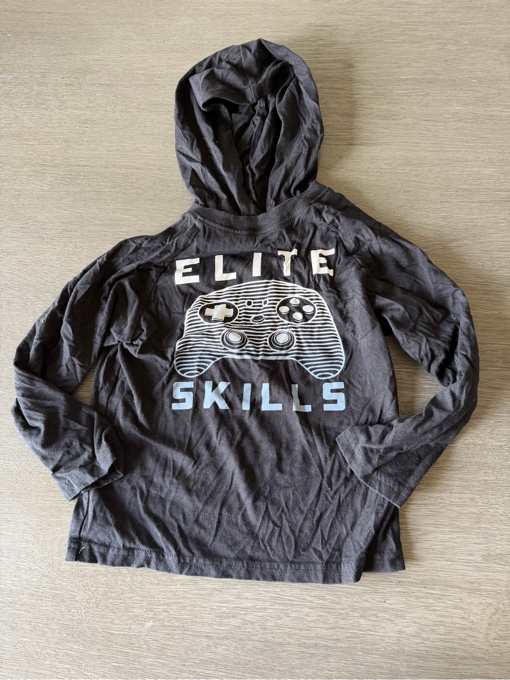 The Children's Place Black 'Elite Skills' Hooded Gaming Shirt
